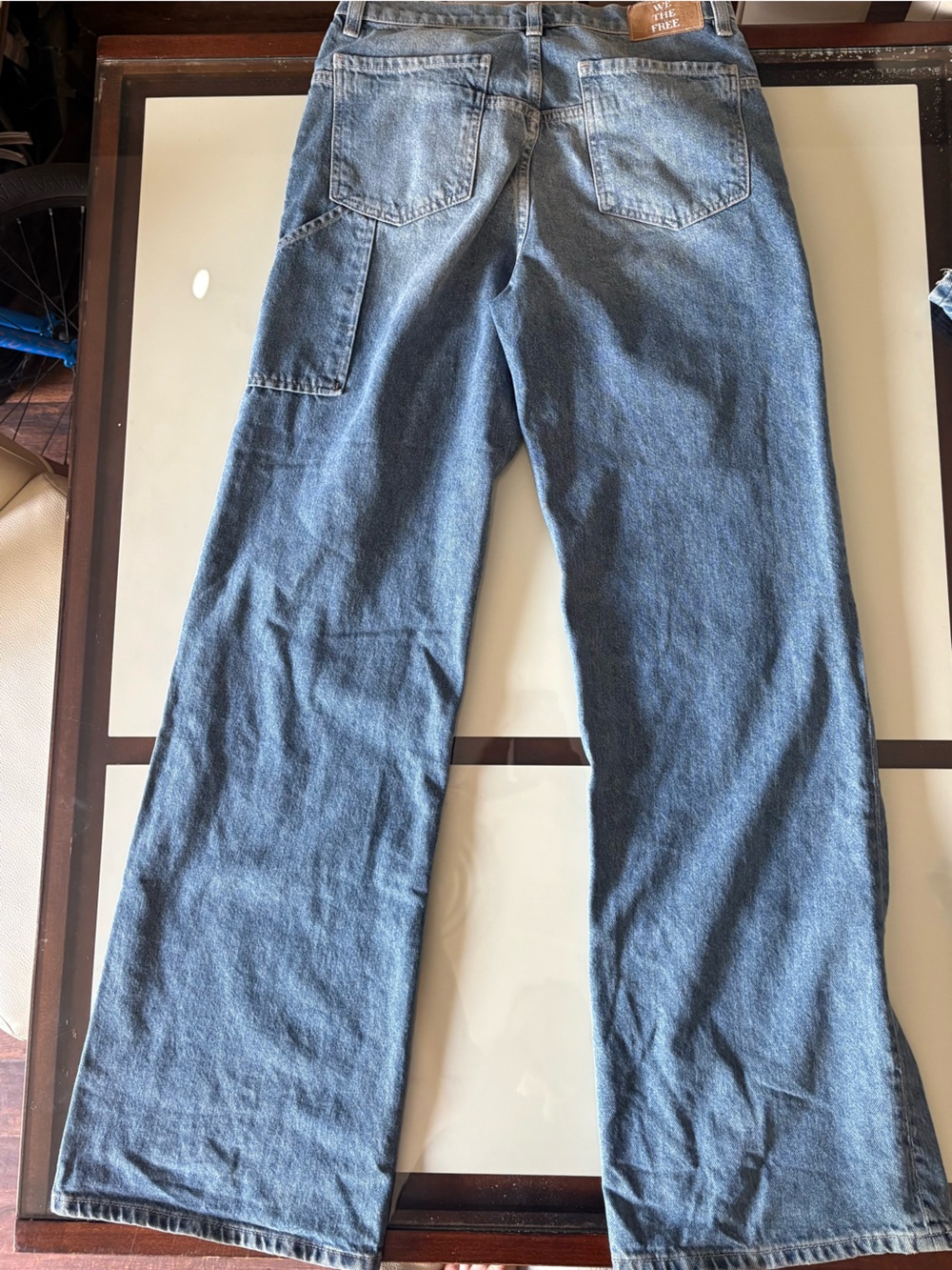 We The Free faded blue carpenter jeans